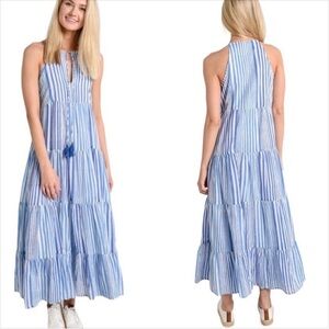 OLIPHANT Maxi Tiered Tassel Dress SZ XL